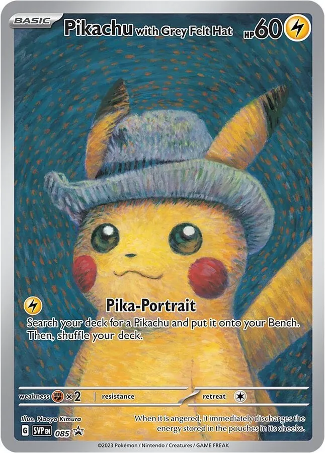 Pikachu with Grey Felt Hat(ゴッホピカチュウ) 085/SV-P