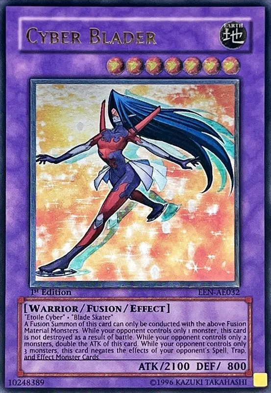遊戯王　サイバー・ブレイダー　レリーフ　PSA10 PSA10鑑定済〕サイバーブレイダー【レリーフ】{EEN-JP032}《融合》